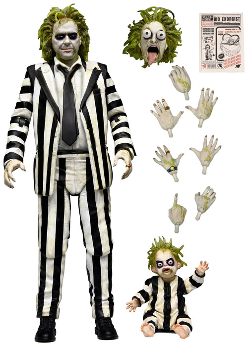 Beetlejuice Beetlejuice - Ultimate Striped Suit Beetlejuice 7" Scale Action Fig image 0