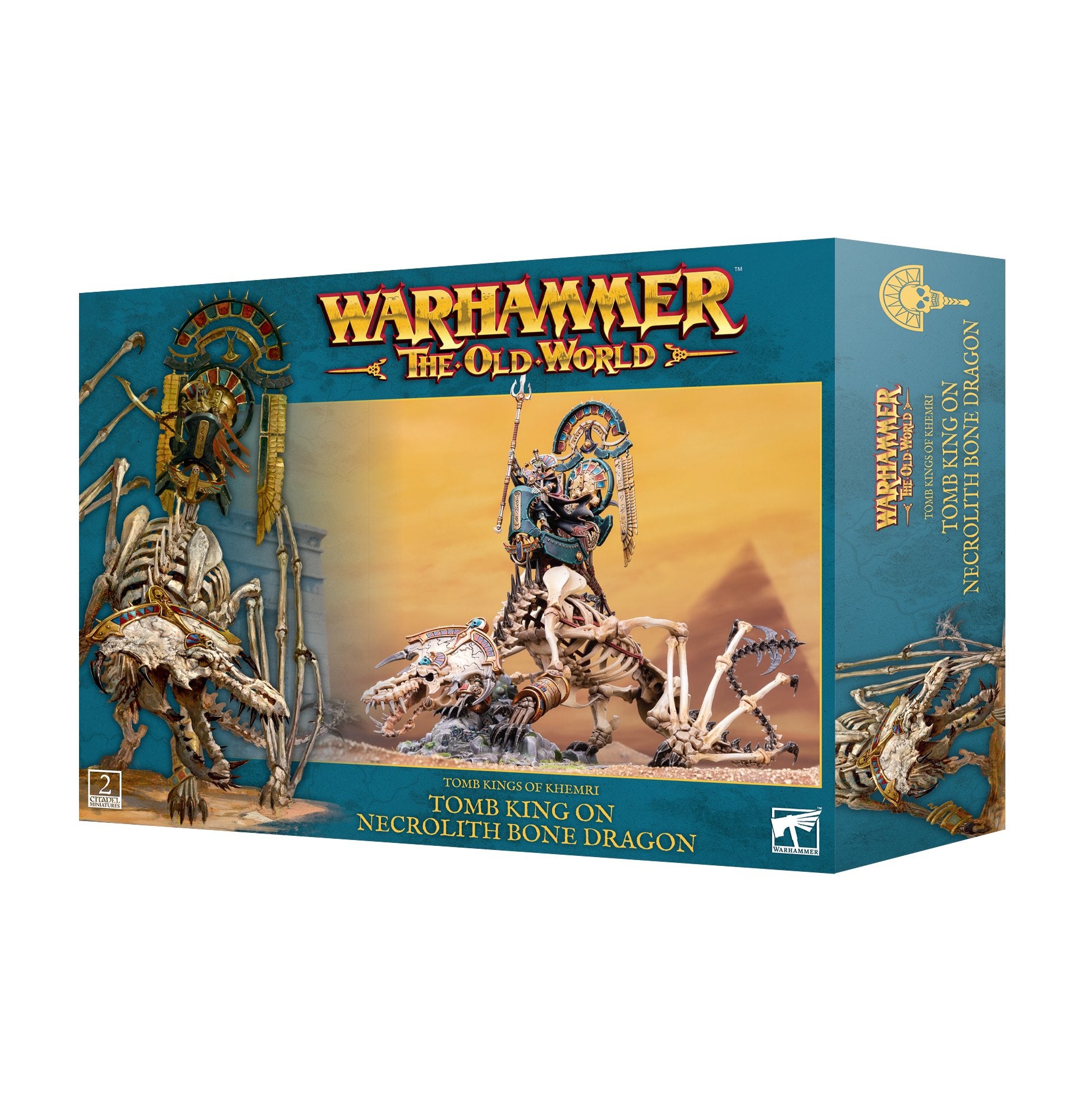 TOMB KINGS OF KHEMRI : TOMB KING ON NECROLITH BONE DRAGON image 0