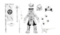 Usagi Yojimbo - Samurai Usagi Yojimbo 7" Action Figure (Black and White) image 0
