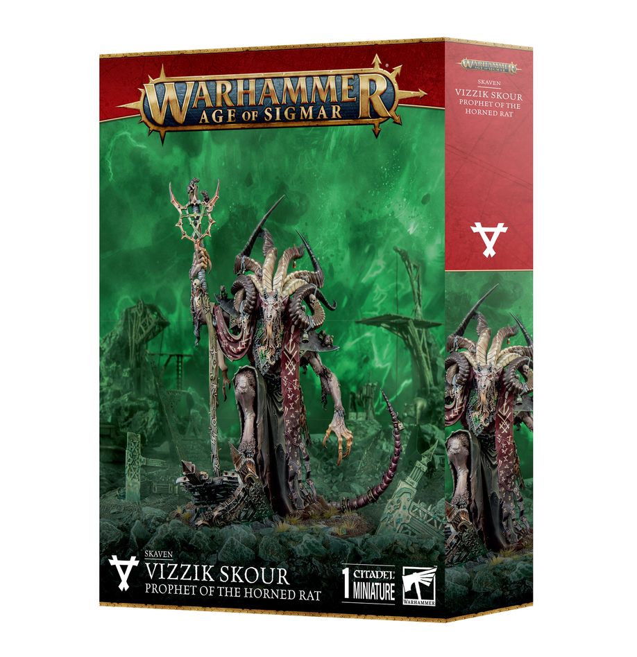 SKAVEN : VIZZIK SKOUR PROPHET HORNED RAT image 0