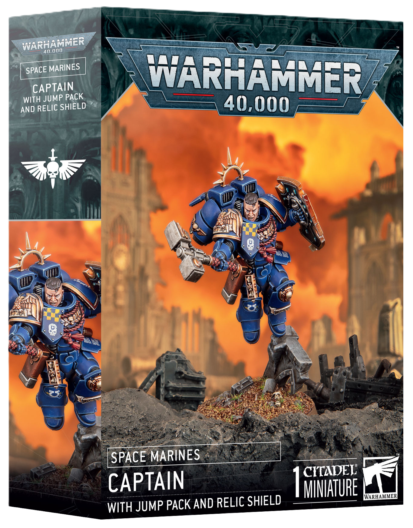 SPACE MARINE : CAPTAIN WITH JUMP PACK & RELIC SHIELD image 0